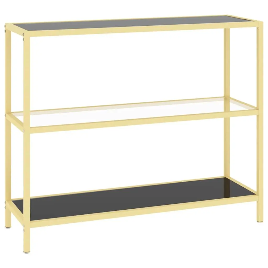 Standing Shelf Unit Black Storage Display Shelving 100W x 36D x 90H cm