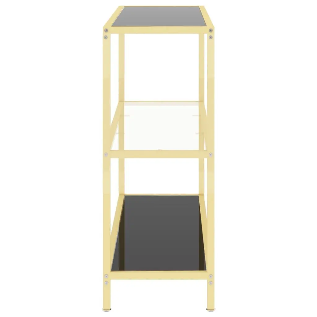 Standing Shelf Unit Black Storage Display Shelving 100W x 36D x 90H cm