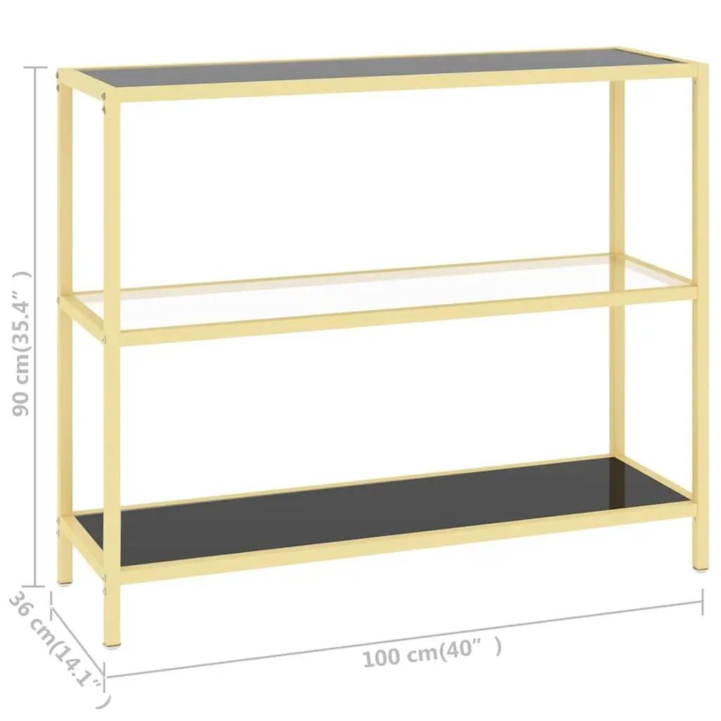 Standing Shelf Unit Black Storage Display Shelving 100W x 36D x 90H cm