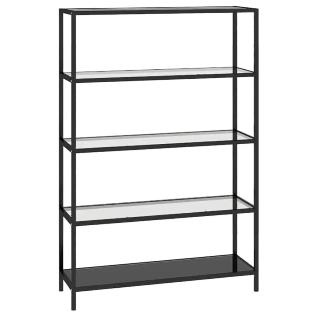 Black Glass Shelf Unit