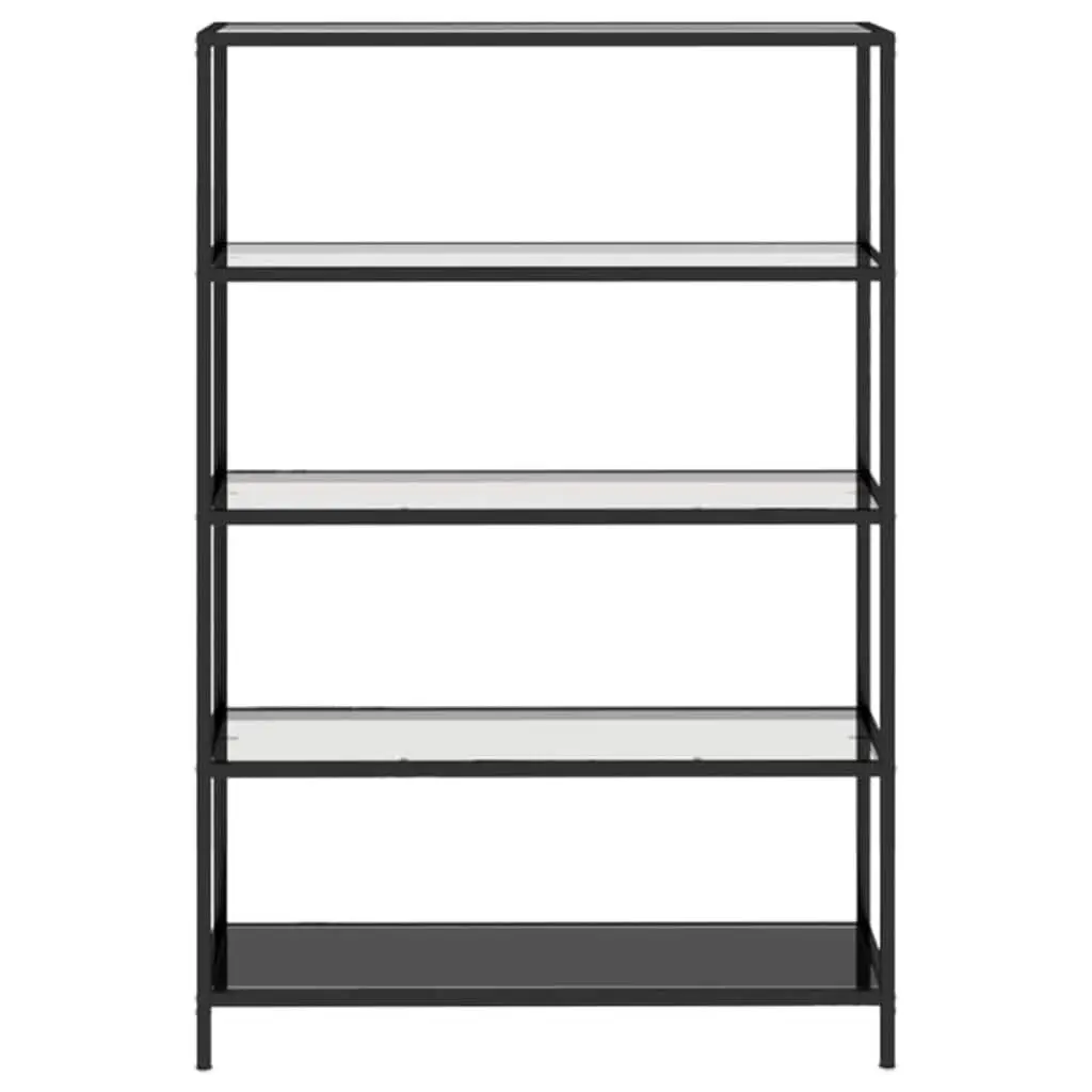 Black Glass Shelf Unit