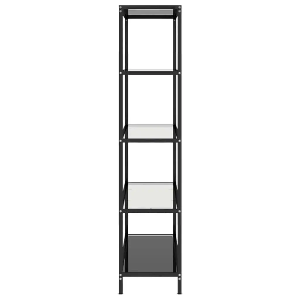 Black Glass Shelf Unit