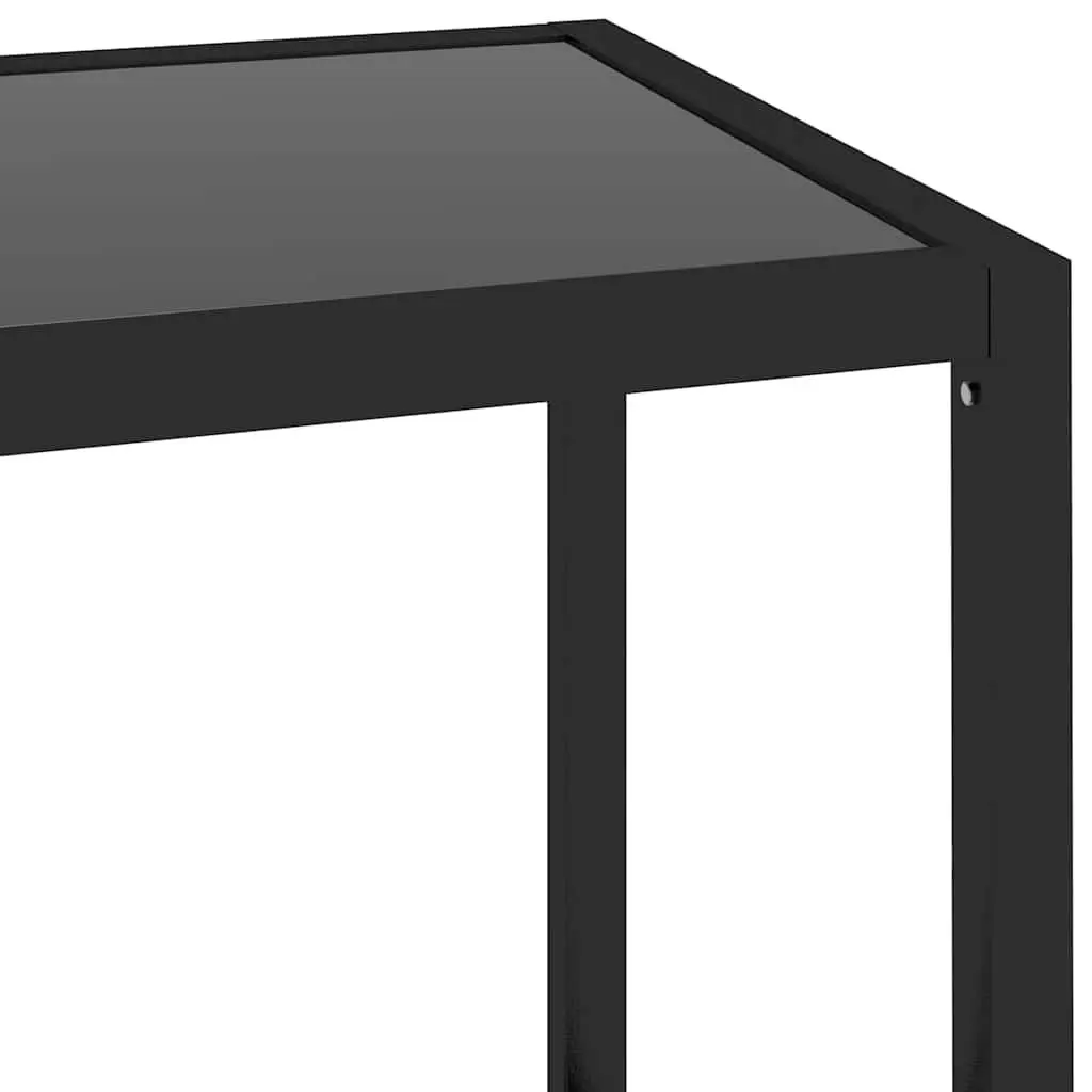Black Glass Shelf Unit