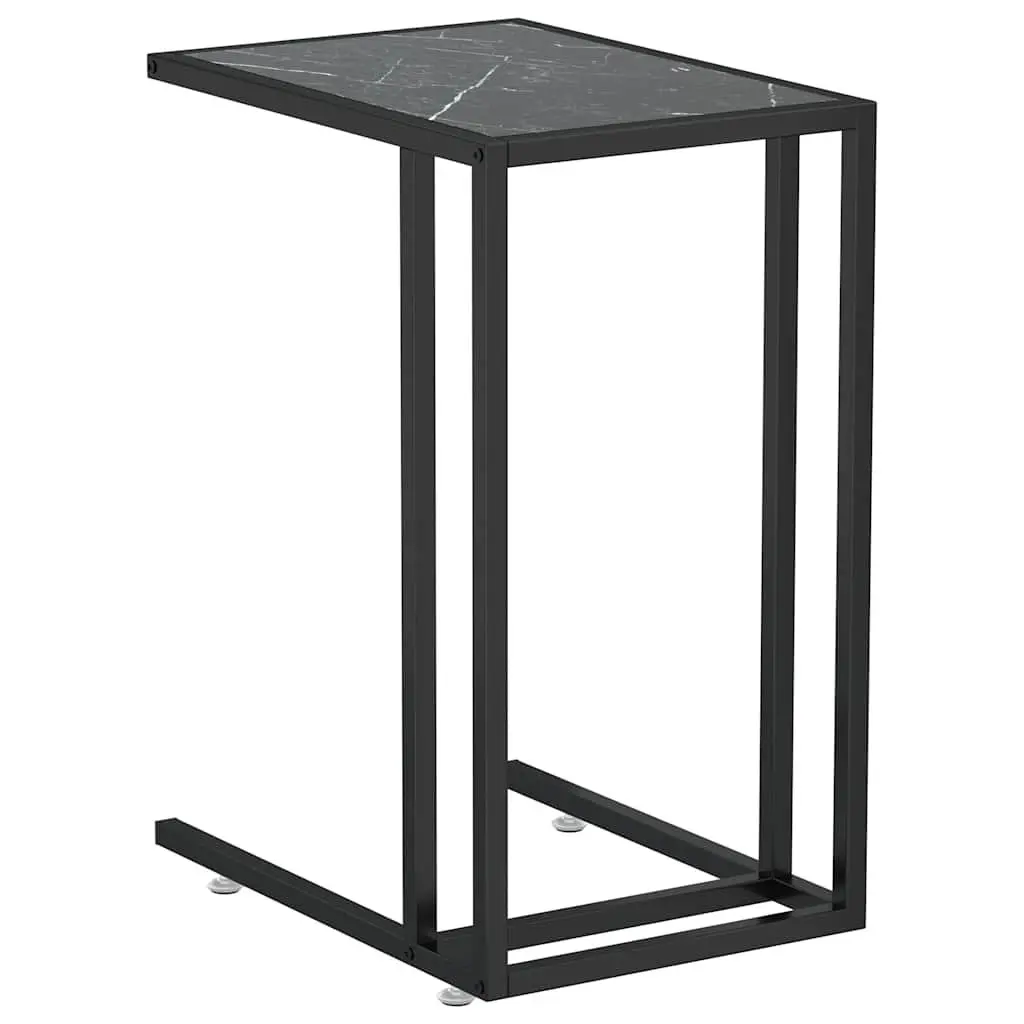Black Marble End Table