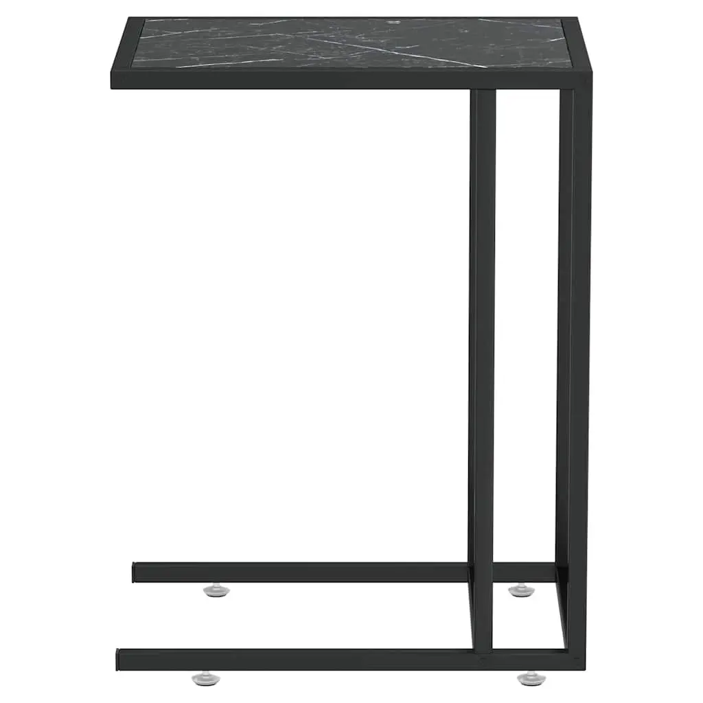 Black Marble End Table