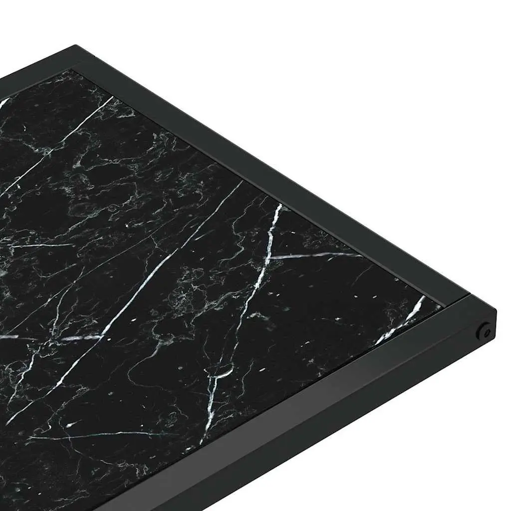 Black Marble End Table