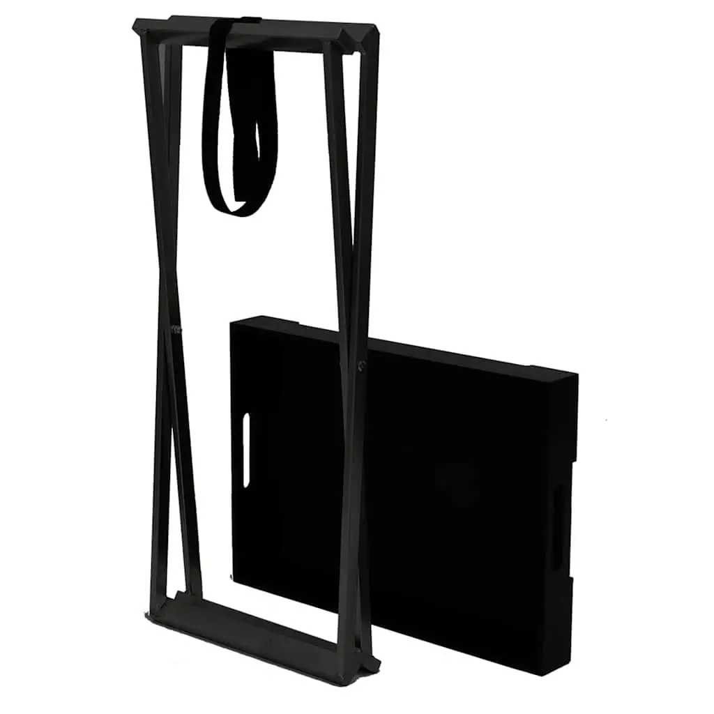 Folding Side Table Black Compact Accent End Table Indoor Outdoor