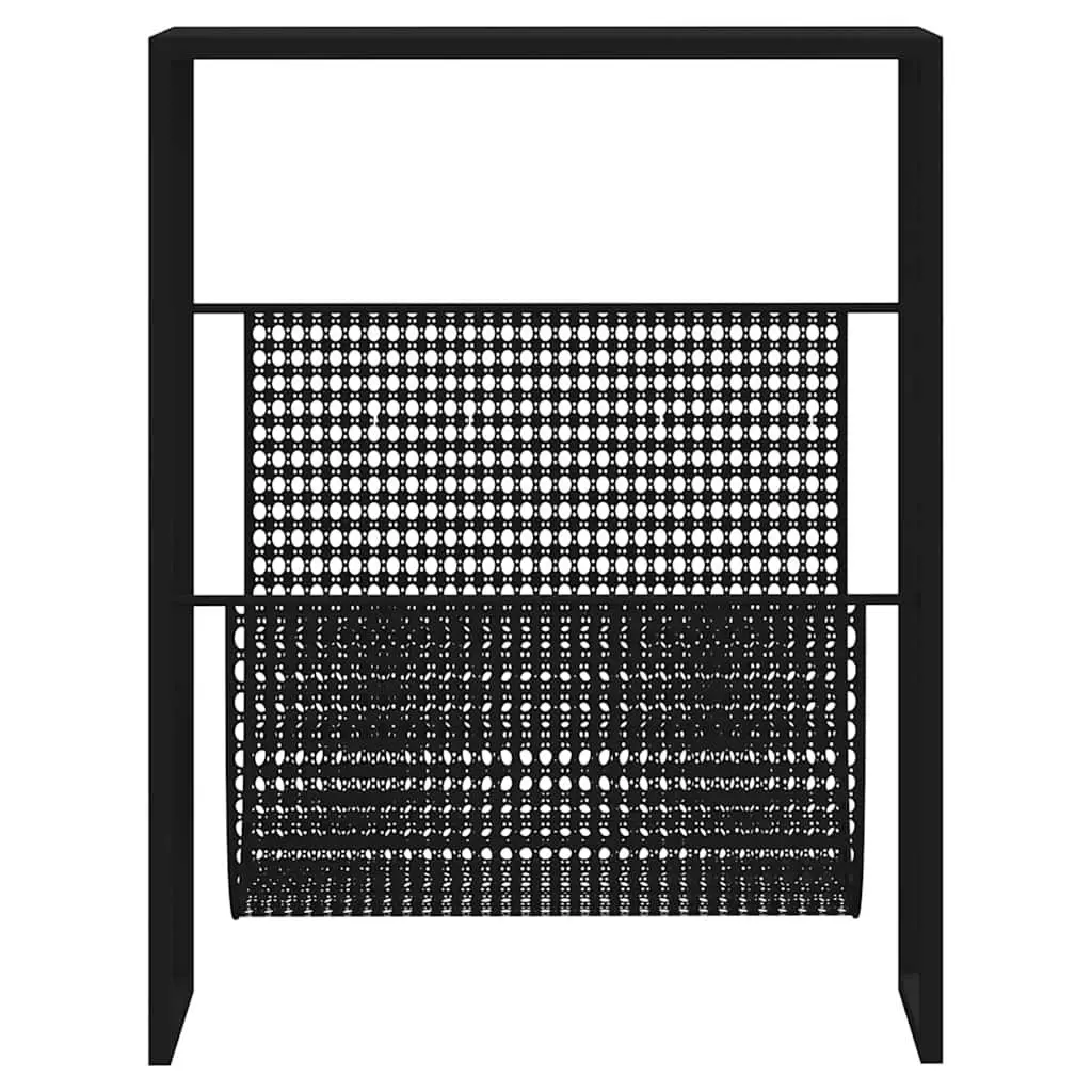 Magazine Rack Black Steel Storage Organiser Display Stand Living Room Office