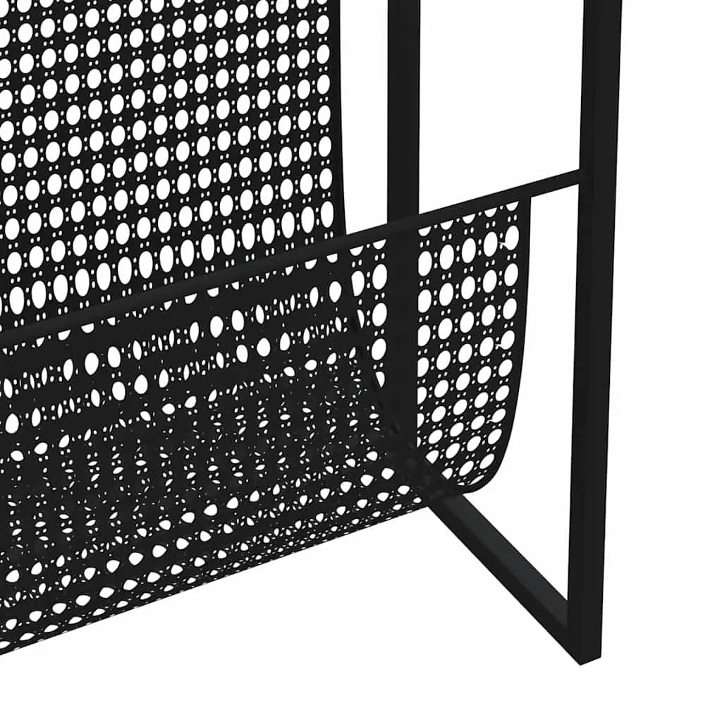 Magazine Rack Black Steel Storage Organiser Display Stand Living Room Office