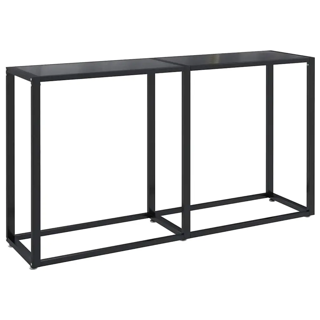 Black Console Table with Glass Top