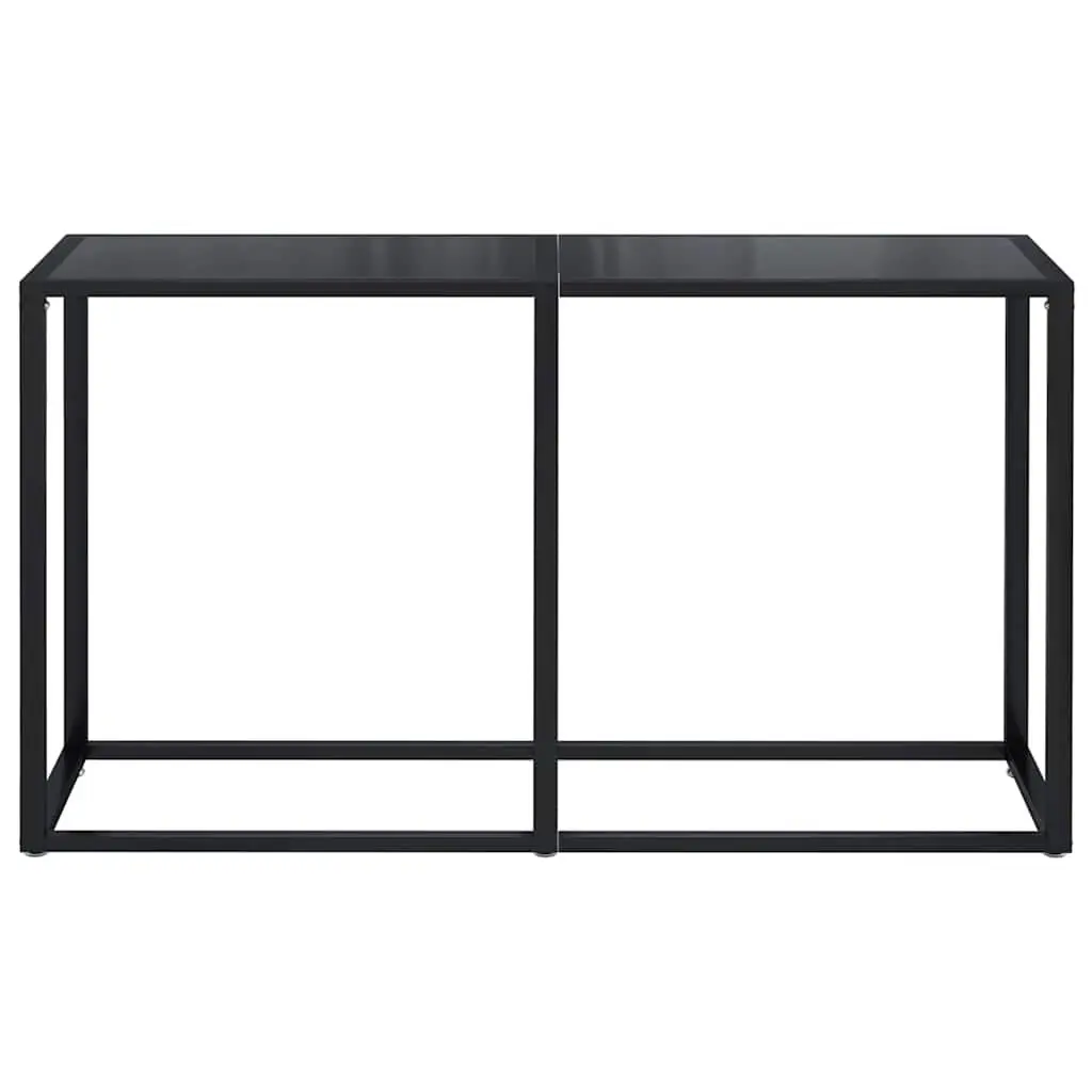 Black Console Table with Glass Top
