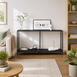 Versatile Console Table with Stylish Glass Top