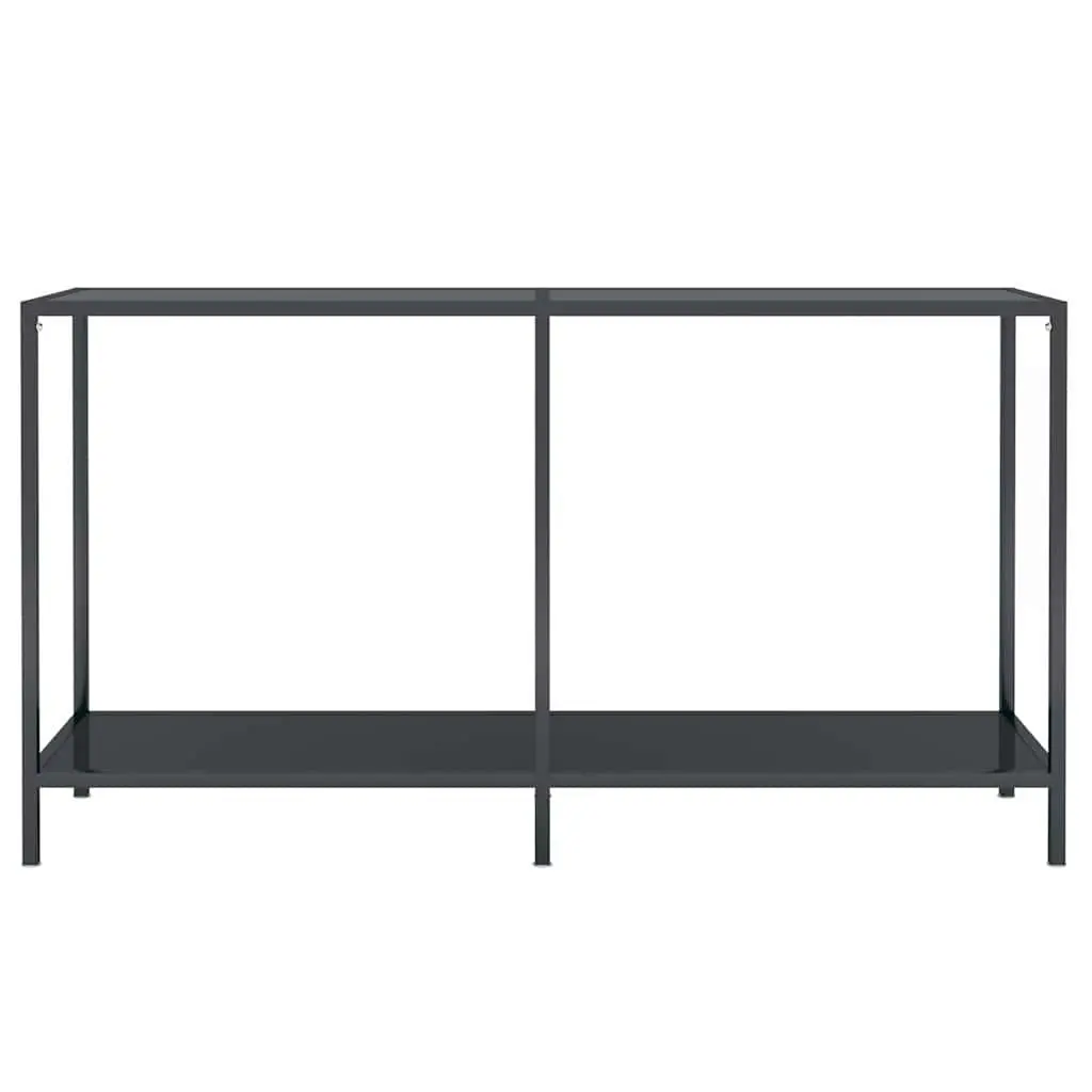 Console Table Black End Table with Shelf Living Room Accent Furniture