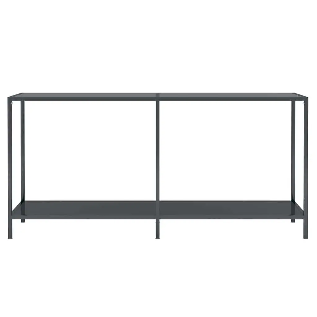 Console Table Black Tempered Glass Side End Table Living Room 160 x 35 x 75.5 cm