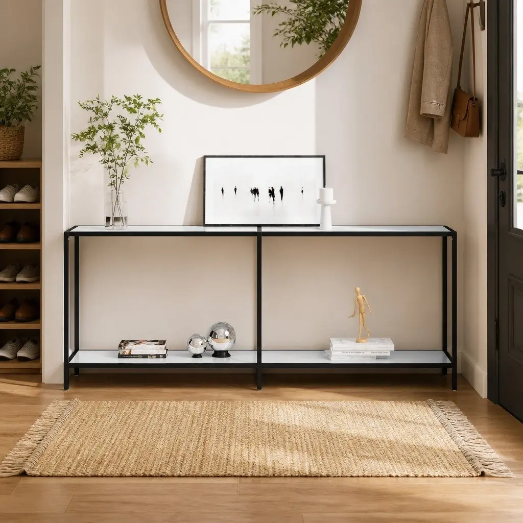 White Console Table for Living Spaces