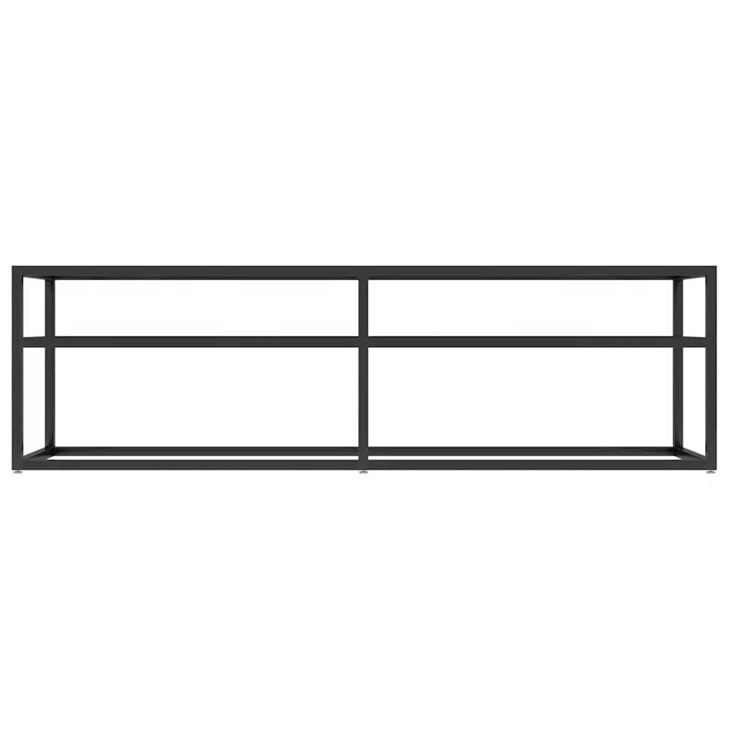 Black Marble TV Cabinet with Ample Storage