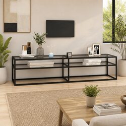 Reliable TV Cabinet with Glass Shelving
