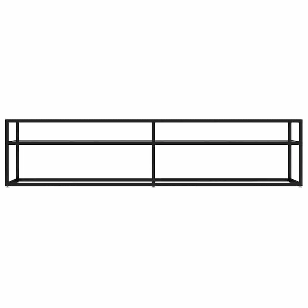 TV Cabinet Tempered Glass Living Room Storage Unit 180 x 40 x 40.5 cm Transparent