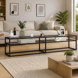 Practical and Reliable Tempered Glass TV Cabinet