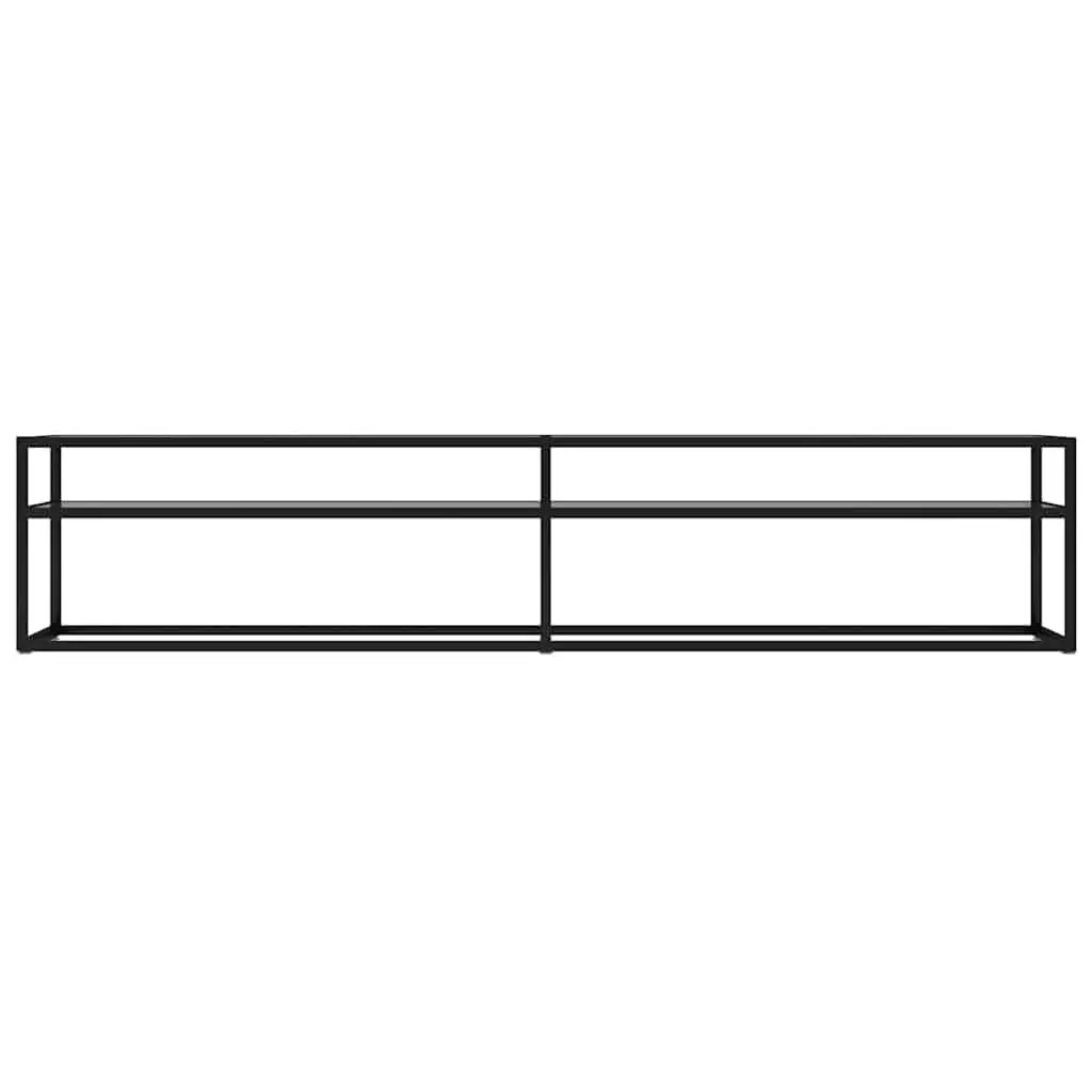 TV Cabinet Storage Display Shelf Unit Tempered Glass Transparent 200 x 40 x 40.5 cm