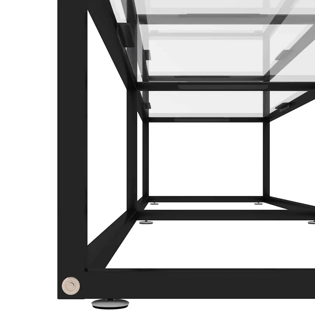 TV Cabinet Storage Display Shelf Unit Tempered Glass Transparent 200 x 40 x 40.5 cm