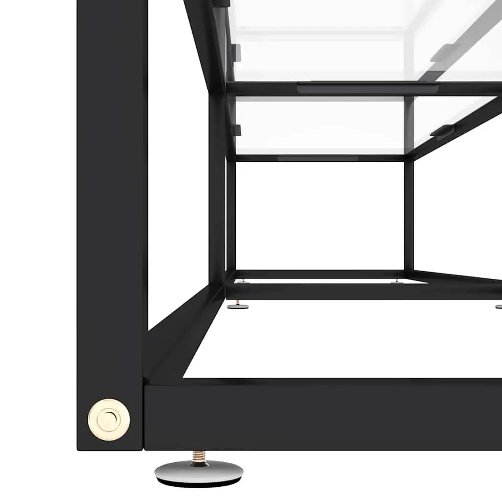 TV Cabinet Tempered Glass Transparent Living Room Media Storage Unit Stand