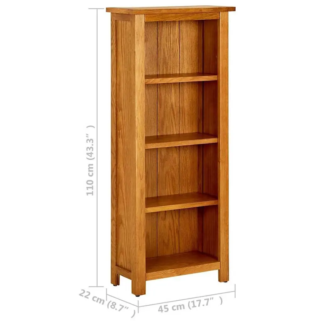 Wooden Bookcase Storage Display Unit 4-Tier 45x22x110 cm Brown