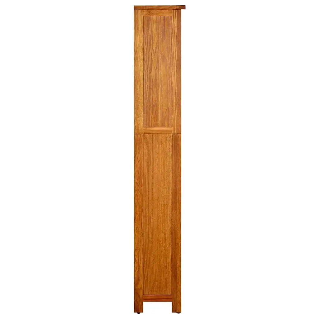 Oak Wood 5 Shelf Bookcase Standing Unit Storage Display 140cm Tall Brown
