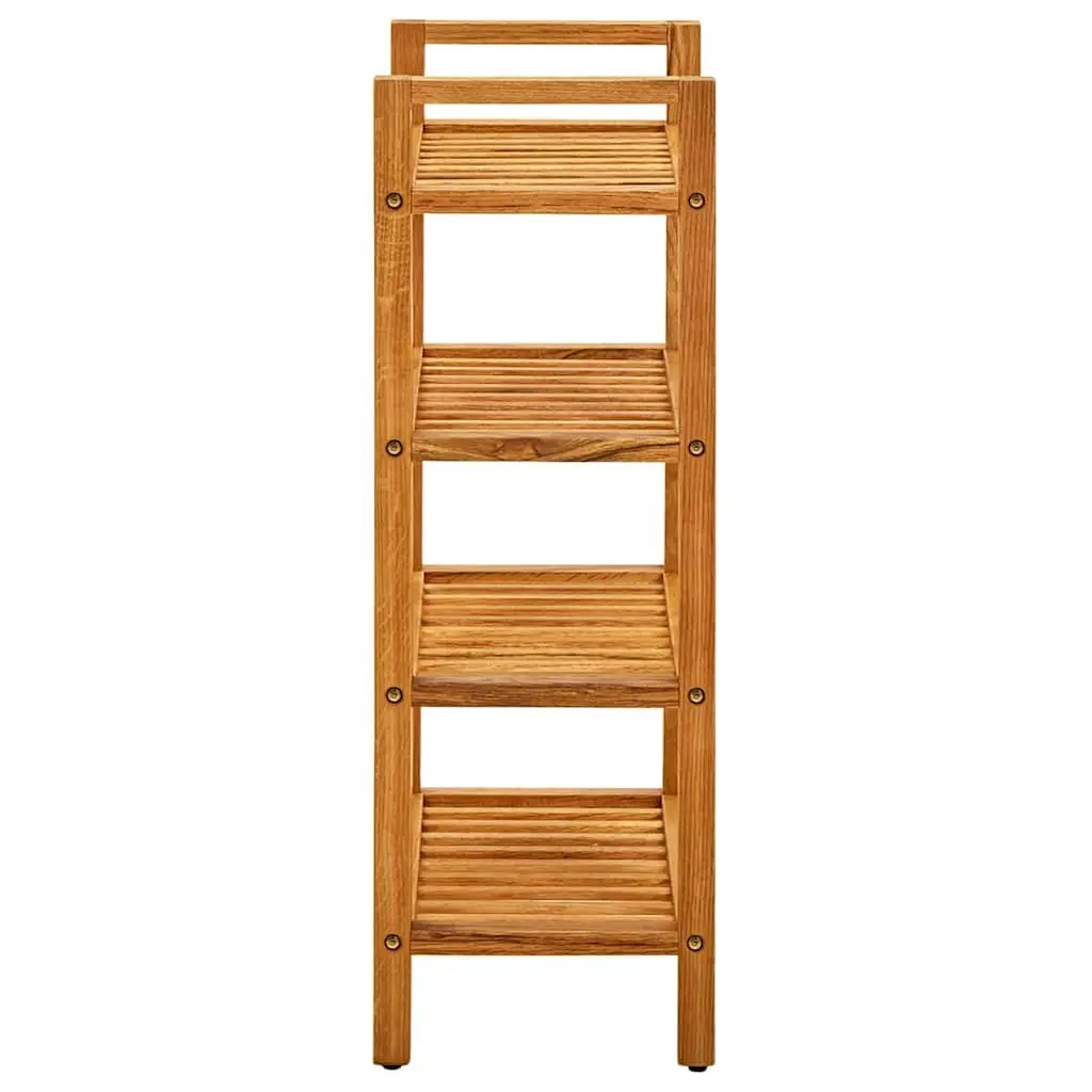 Wooden Shoe Rack 4 Shelves Storage Organiser Brown 50 x 27 x 80 cm