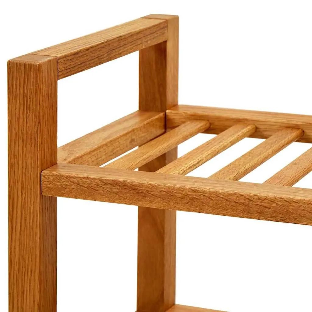 Wooden Shoe Rack 4 Shelves Storage Organiser Brown 50 x 27 x 80 cm