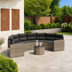 Comfortable Half-Round Garden Sofa Set with Easy Maintenance