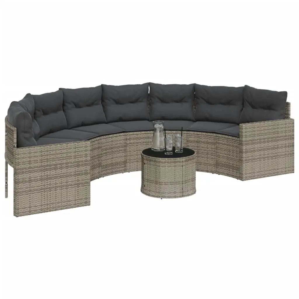 Half-Round Garden Sofa Set with Easy Maintenance