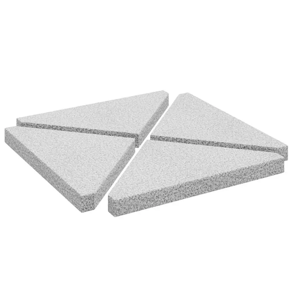 Umbrella Weight Plates Stabiliser 4 Piece Triangular Grey Base