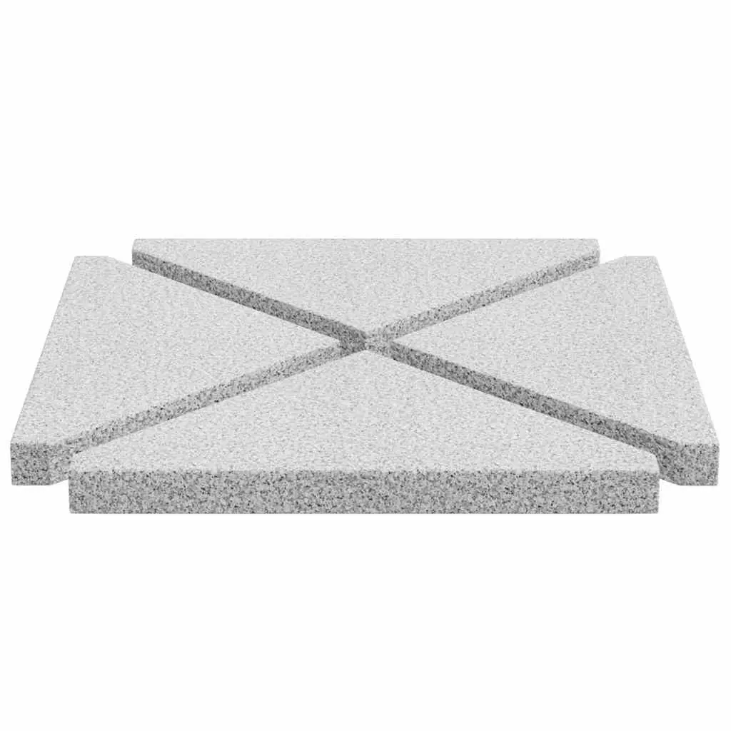 Umbrella Weight Plates Stabiliser 4 Piece Triangular Grey Base