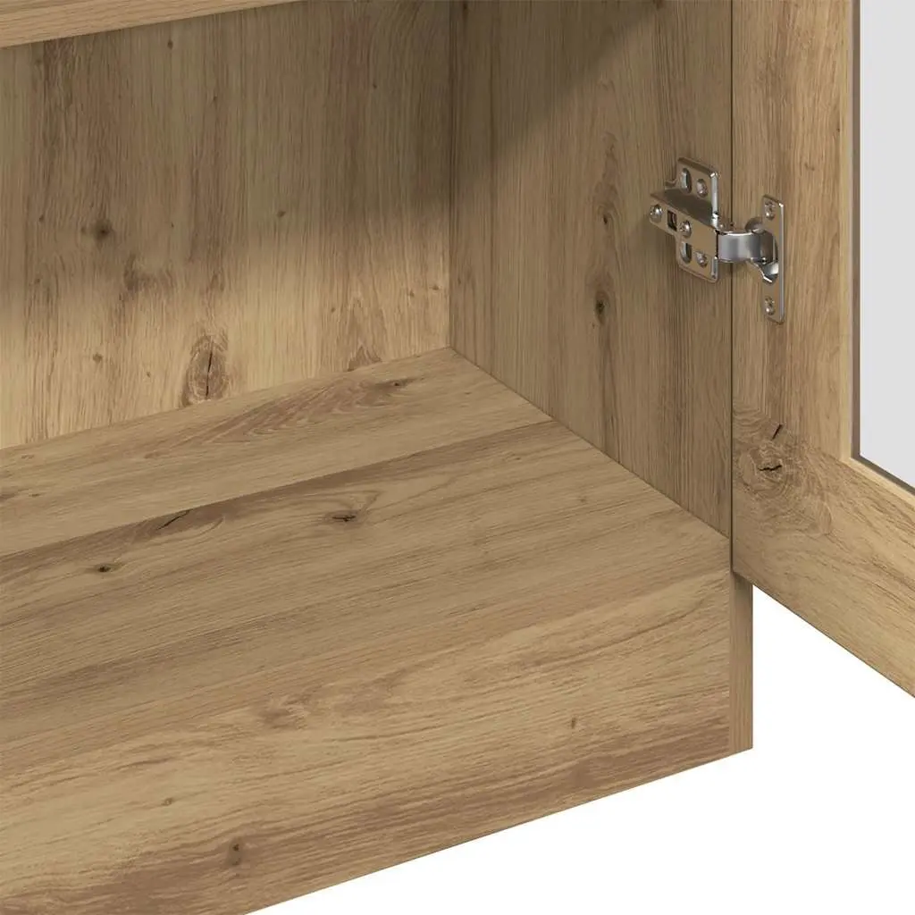 Highboard Storage Cabinet 150cm Brown Engineered Wood Standing Shelf
