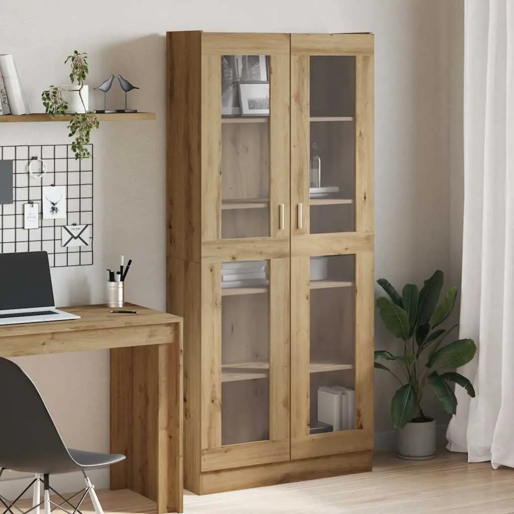 Highboard Storage with Brown Finish