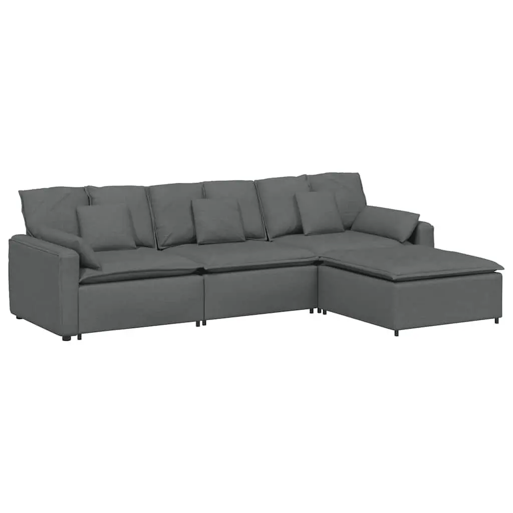 Modular Sectional Sofa with Footstool