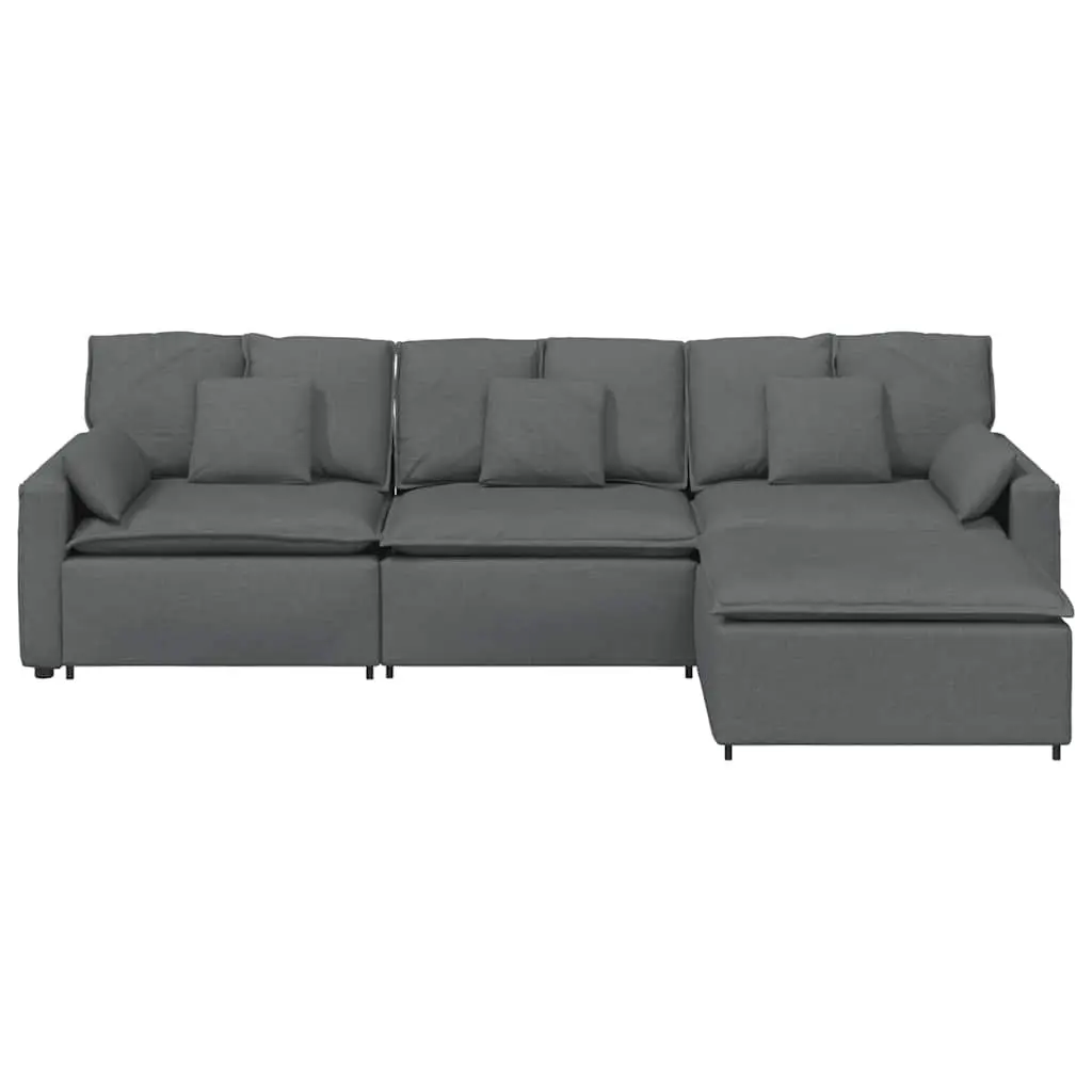 Modular Sectional Sofa with Footstool