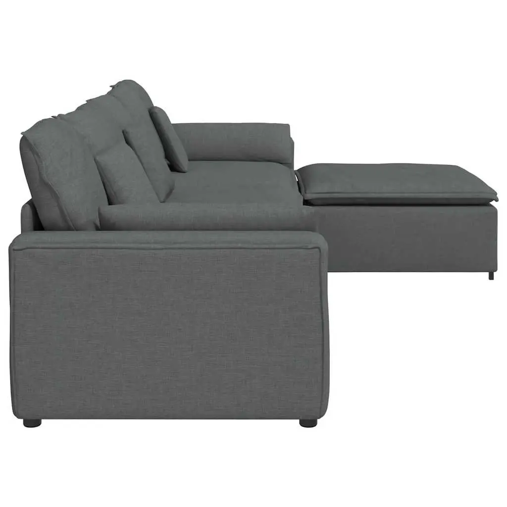Modular Sectional Sofa with Footstool