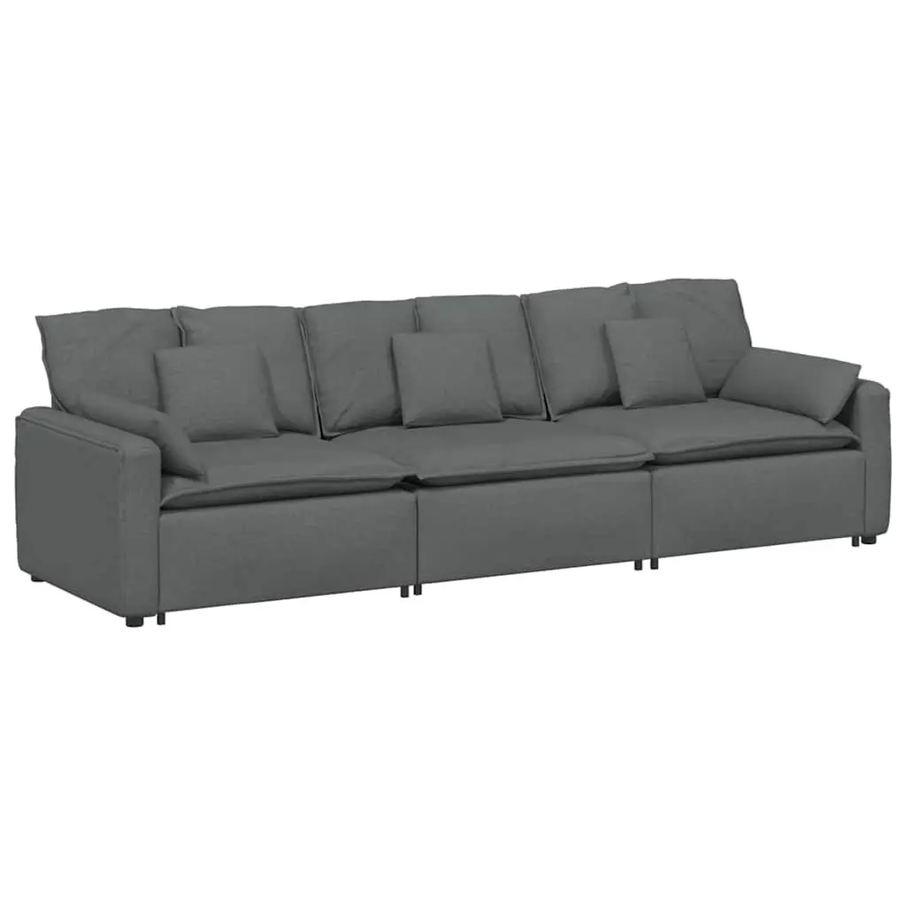 Grey Three-Seater Sofa