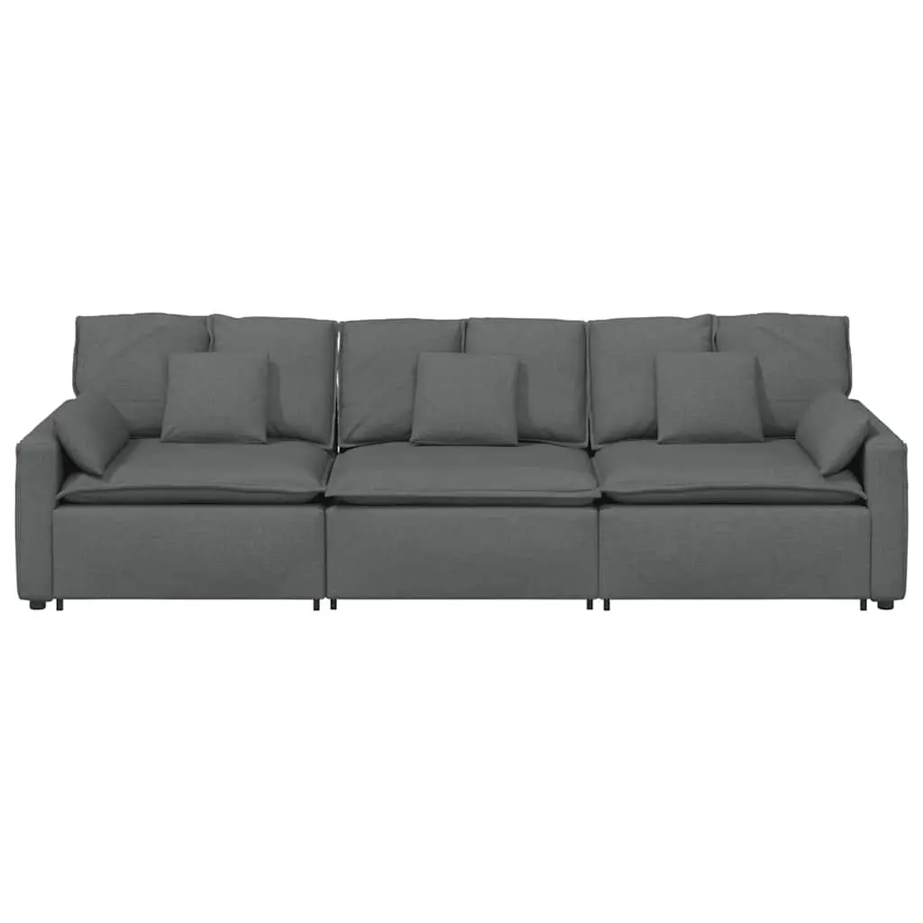 Grey Three-Seater Sofa
