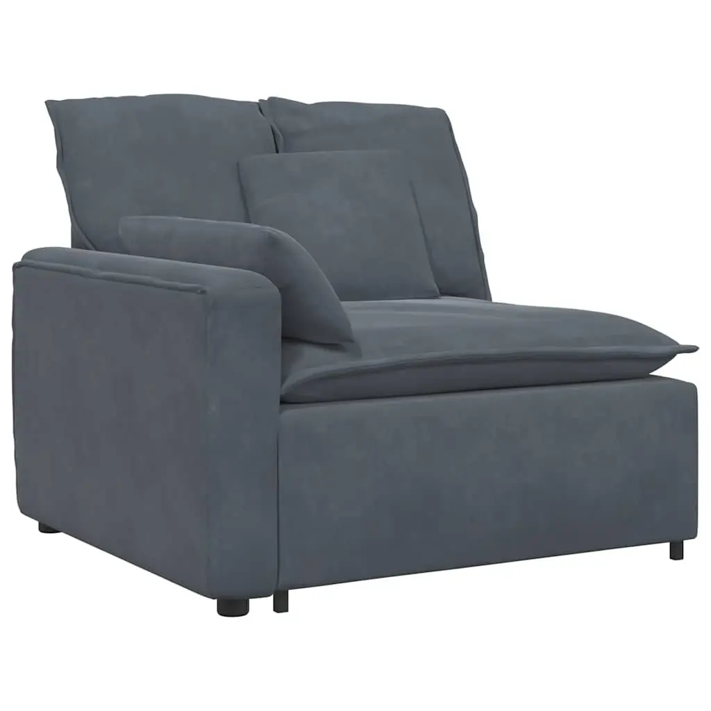 Grey Modular Sofa with Cushions