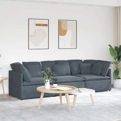 Value and Comfort in a Grey Velvet Modular Sofa