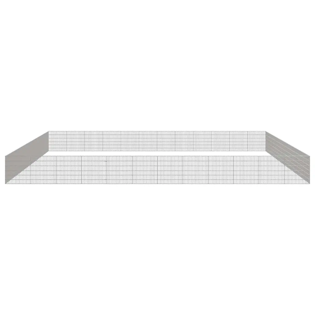 Small Animal Enclosure 48 Panel Playpen Pet Rabbit Guinea Pig Run Cage Silver