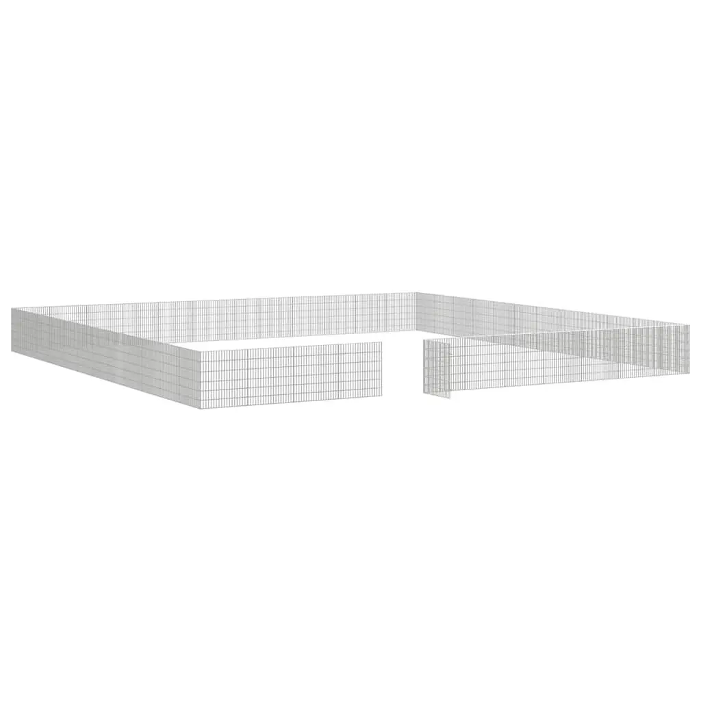 Small Animal Enclosure 48 Panel Playpen Pet Rabbit Guinea Pig Run Cage Silver