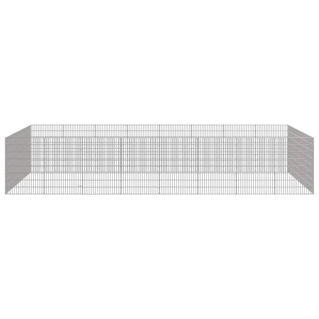 Small Animal Enclosure 24 Panel Pen Rabbit Guinea Pig Run Cage Exercise Playpen Silver