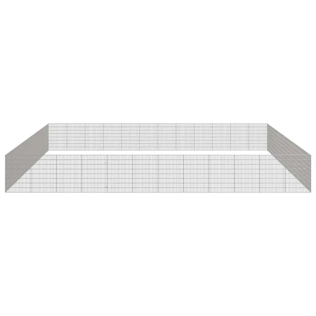 Small Animal Enclosure Exercise Run Playpen 48 Panel Silver