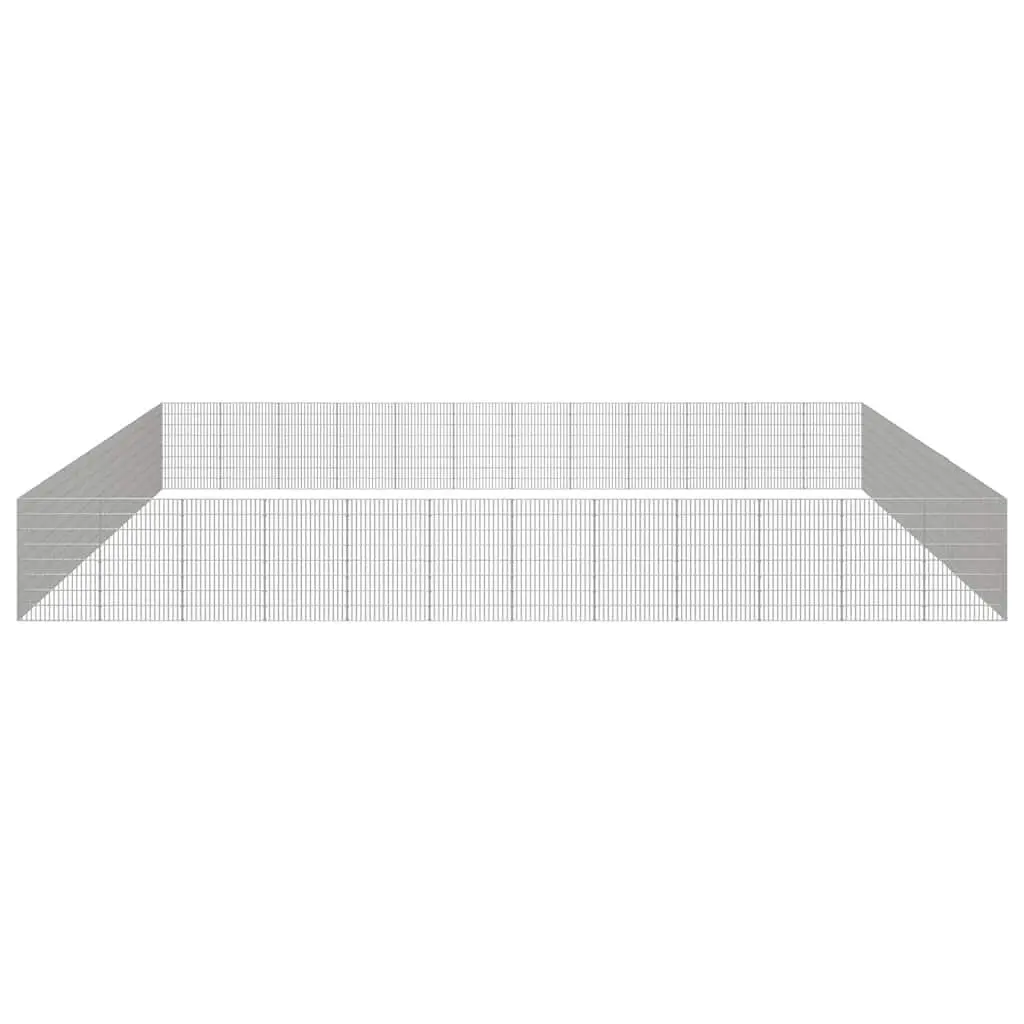Small Animal Enclosure Exercise Run Playpen 48 Panel Silver