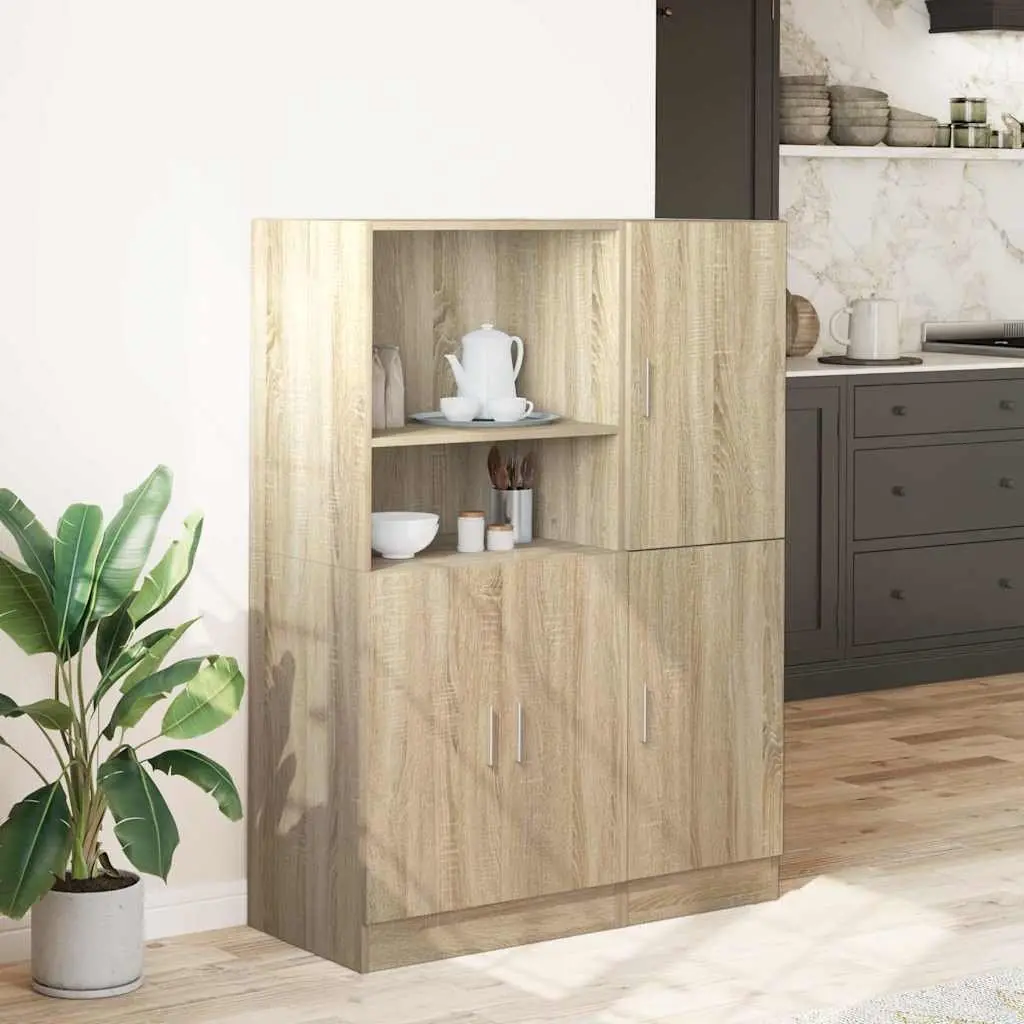 Kitchen Cabinet Set 2 Piece Wall Mounted Storage Shelves Cupboard Organizer
