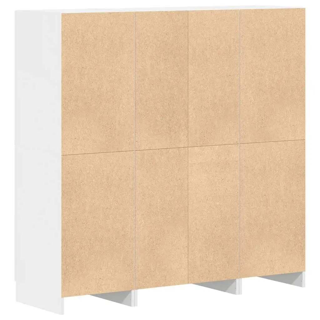 White Wall Mounted 3 Piece Cabinet Set Kitchen Storage Organiser